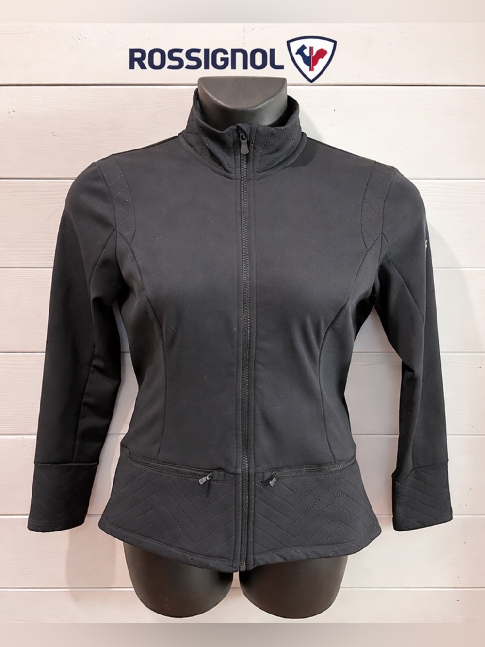 ROSSIGNOL – Black Mid-Layer Quilted Jacket – Size